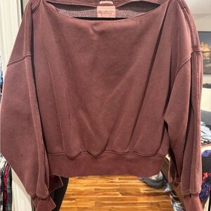 Abercrombie & Fitch Burgundy Garment Dyed Top